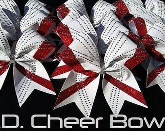 Rhinestone and Glitter Cheer Bow - your choice of colors, Glitter Cheer Bows, Cheer Bow, Rhinestone Cheer Bow