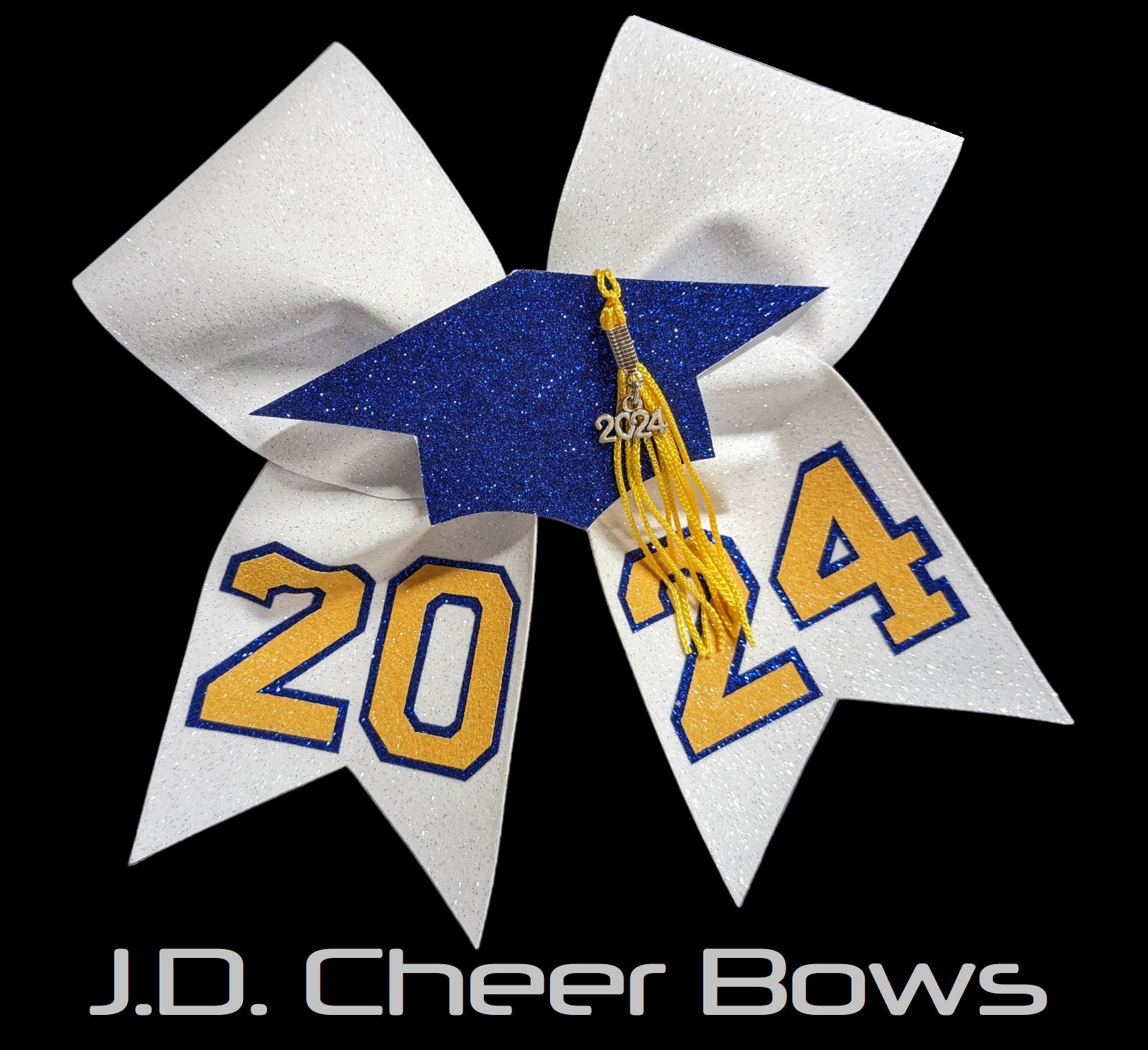 Personalized Name Mini Cheer Bow Keychain - Graduate Senior 2024 Bows