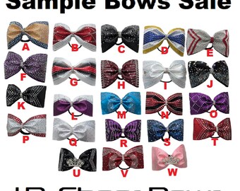 Clearance Samples Sale-Cheer Bows, Glitter Cheer Bows, Cheer Bow, Rhinestone Cheer Bows