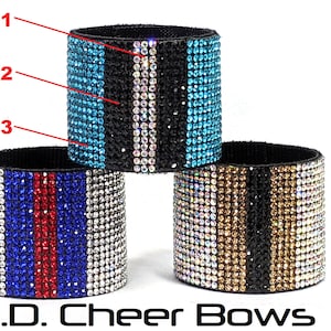 Vertical Stripes Bling Ponytail Cuffs, Cheer Ponytail Cuff, Dance Ponytail Cuffs, Ponytail Wraps, Choose from 13 Colors,Pony Cuffs