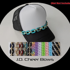 9 Pcs Trucker Hat Chains - Colorful Acrylic Detachable Hat Charms For DIY & Costume Accessories