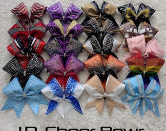 Clearance Samples Sale-Cheer Bows, Glitter Cheer Bows, Cheer Bow, Rhinestone Cheer Bows