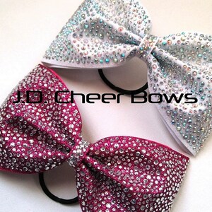Max Bling Tailless Cheer Bow Clearance Limited Supply,AB or Clear,Rhinestone and Glitter Cheer Bow, Cheer Bow, Rhinestone Cheer Bow
