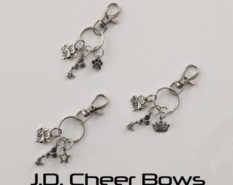 Cheerleader Keychain, Cheer Keychain, Cheer Bag Tag, Cheerleader Gift, Cheer Zipper Pull, Cheer Gifts