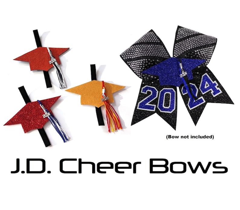 3D 2025 2026 Removable/detachable Graduation Cap Cheer Bow Centers ...