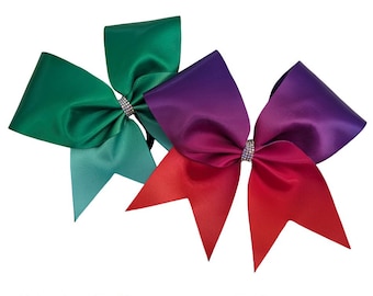 Satin Sublimated Cheer Bows, Rhinestone Cheer Bows, Cheer Bows, Satin Cheer Bows,Allstar Cheer Bows