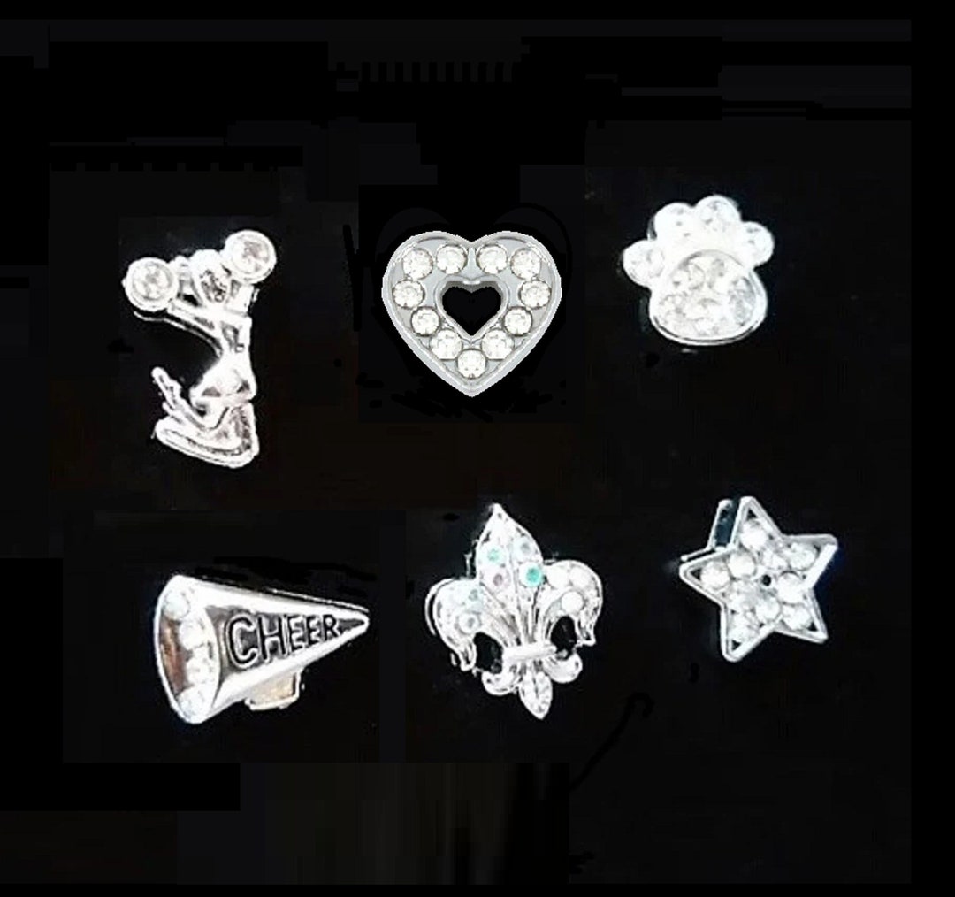 Rhinestone Slide Charm Add Ons, Choose Charm, Cheer Slide Charms Etsy