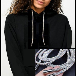 Purple Rhinestone Hoodie String