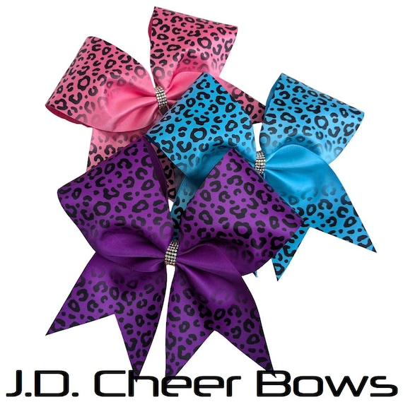 Satin Sublimated Cheer Bows, Rhinestone Cheer Bows, Cheer  display picture 3