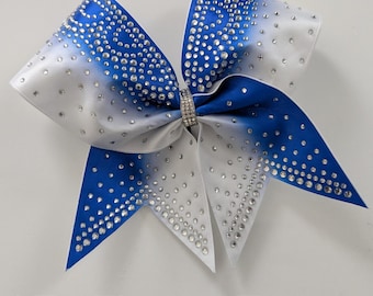 Satin Sublimated Rhinestone Cheer Bows, Rhinestone Cheer Bows, Cheer Bows, Satin Cheer Bows,Allstar Cheer Bows