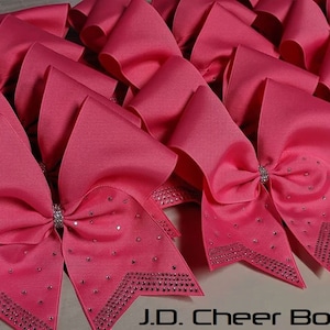 Pink and Rhinestone Cheer Bow, Cheer Bows, Cheer Bow,