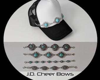 Western Concho Trucker Hat Chains, Faux Turquoise Hat Chain,Hat Chains, Cap Chains, Hat Accessories, Hat Bling, Hat Charms,