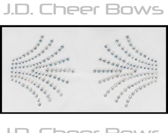 Rhinestone Cheer Bow Transfers Ready to Press, Rhinestone Cheer Bows, Bling Cheer Bows