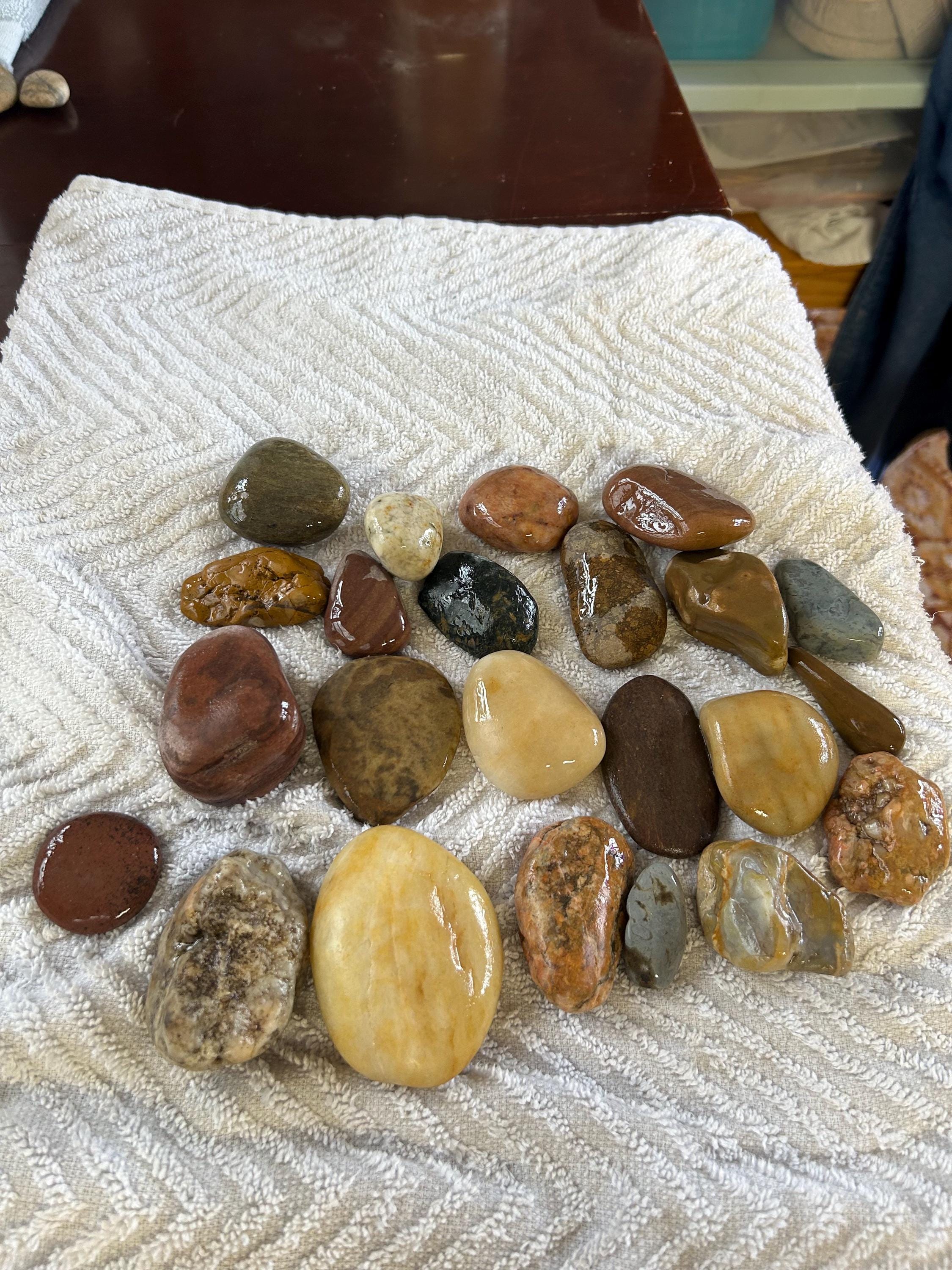 Yellowstone Postile Rocks 4 Lb Yellowstone River Tumbling Rocks Mix | Natural Agate, Jasper ...