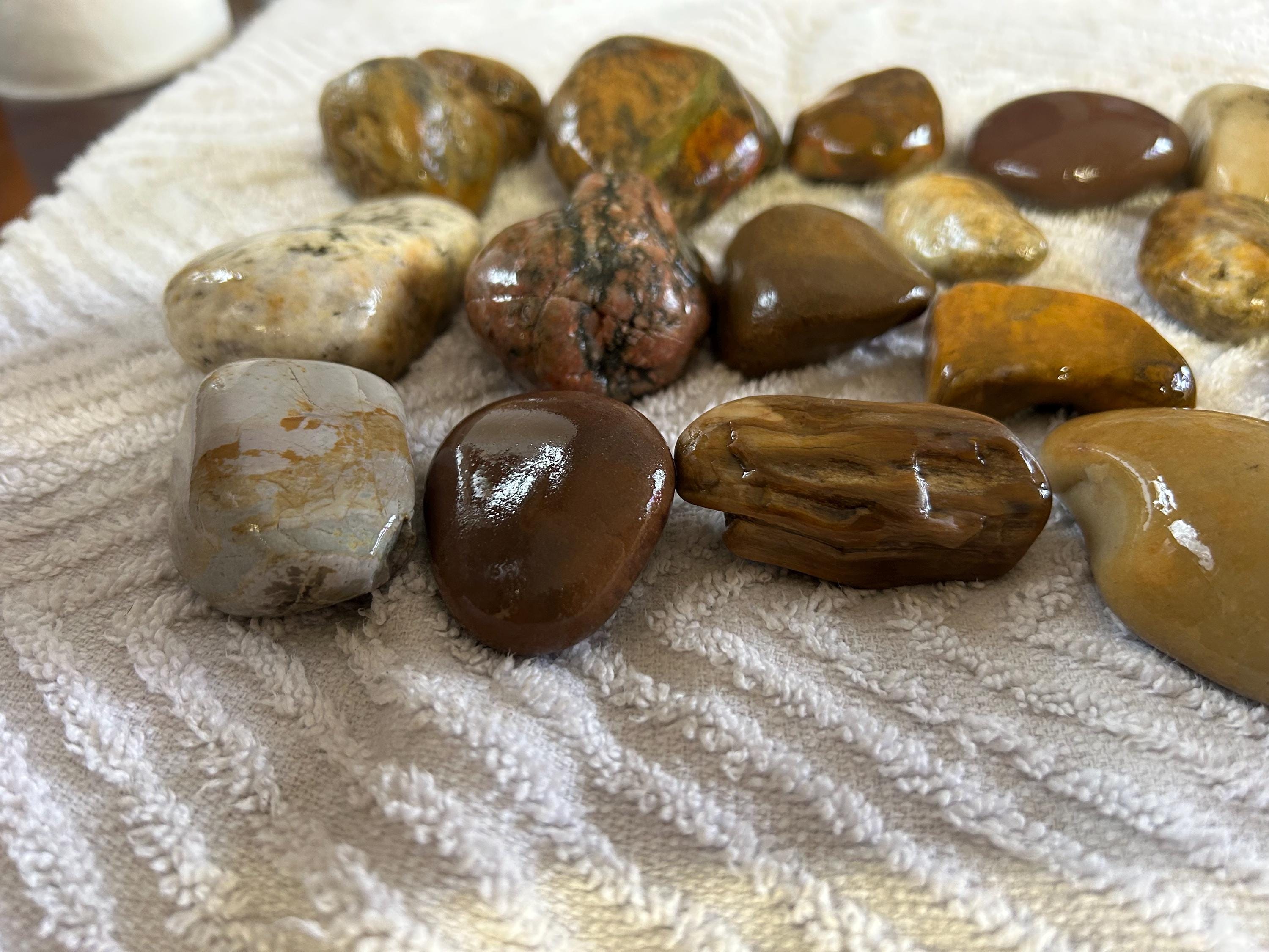 Yellowstone Postile Rocks 4 Lb Yellowstone River Tumbling Rocks Mix | Natural Agate, Jasper ...