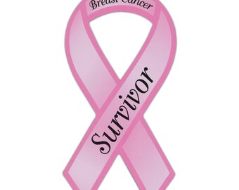 Magnetic Bumper Sticker Breast Cancer Support Heart Magnet Awareness