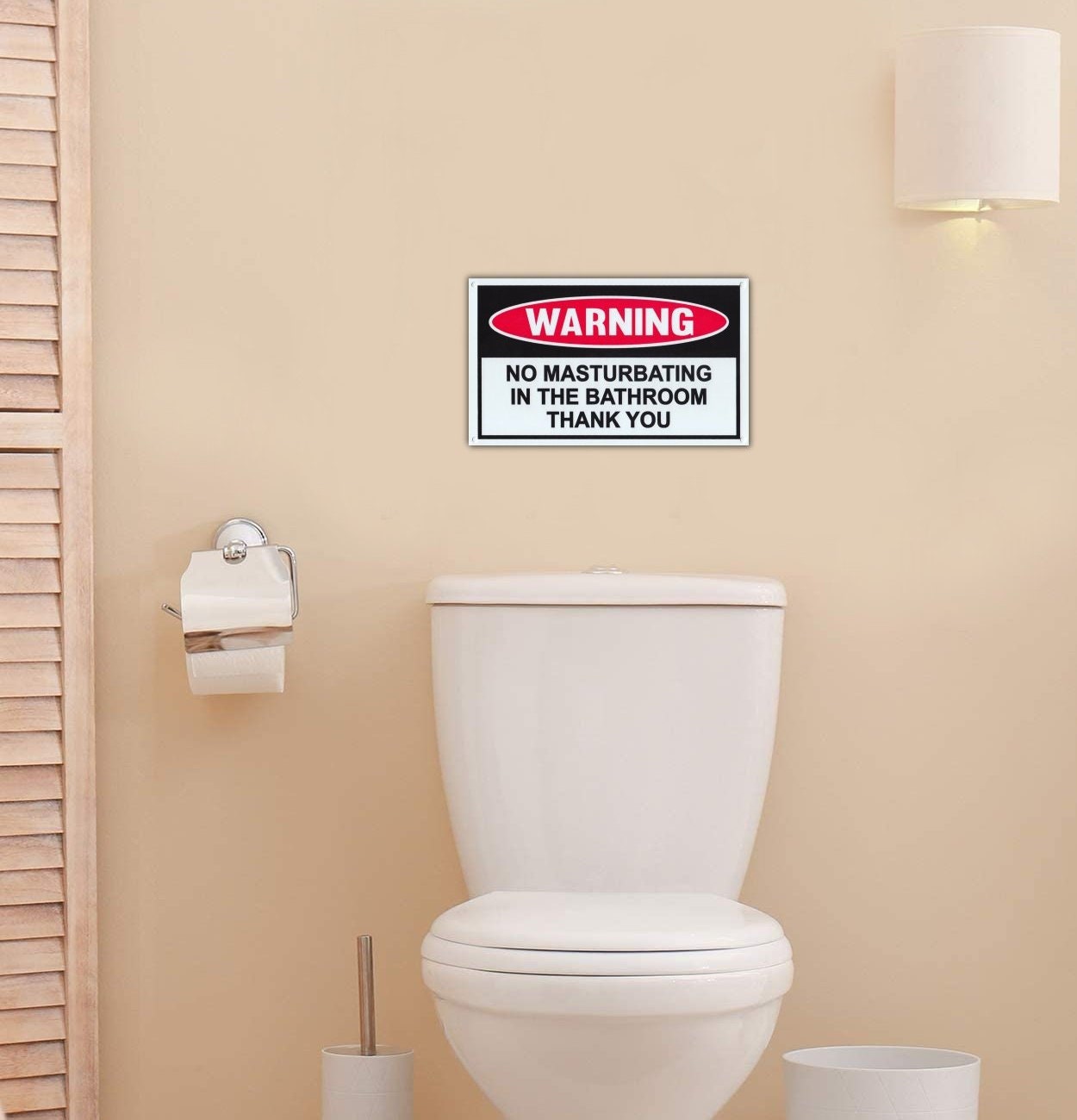 Funny Warning Sign Plastic No Masturbating in the Bathroom - Etsy