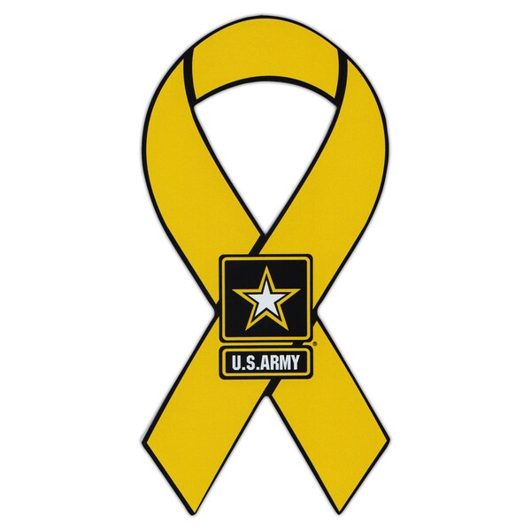 Ribbon Magnet - United States Army - Support Our Troops - Cars, Trucks, Refrigerators - Magnetic Bumper Sticker - 4" x 8"