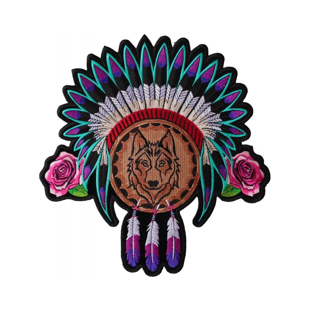 Large Back Patch, Embroidered Patch (iron-on or Sew-on), Wolf Pink ...