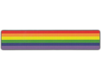 Gay Pride Rainbow - Ally, Friendly, Supporter - Premium Quality 10" x 2" - Bumper Stickers & Decals