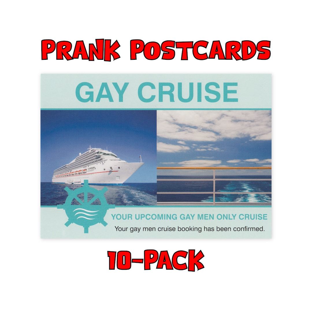 Prank Postcards 10pack Gay Cruise Booking Confirmation Pranks