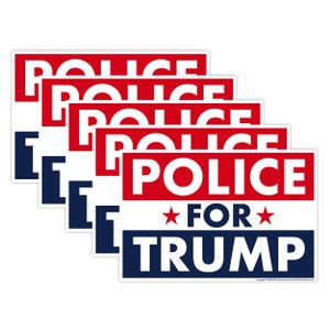 5-Pack Donald Trump 2024 Yard Sign, Police For Trump, 18&quot; x 12&quot; Double-Sided Sign, Metal H-Stake Included