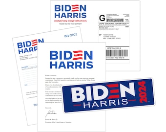 Prank - Joe Biden 2024 Campaign Donation Confirmation, Very Realistic Practical Joke Revenge, We Send Directly To Your Victim 100% Anonymous