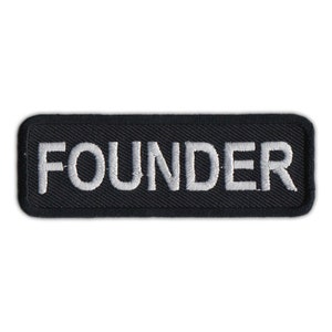 Patch, Embroidered Patch, Founder, 3&quot; x 1&quot;