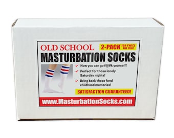 Old School Masturbation Socks (Actual Socks), Pranks Practical Jokes Revenge, Send Directly To Person You Want To Embarrass (100% Anonymous)