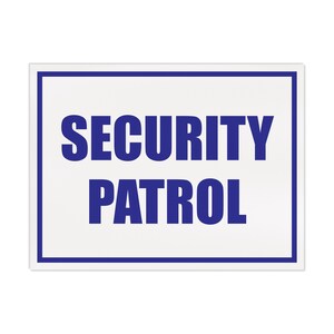 Door Magnet, Security Patrol, HOAs, POAs, Communities, Businesses, Large 12" x 9" Door Magnet For Cars, SUVs, Trucks, Etc.
