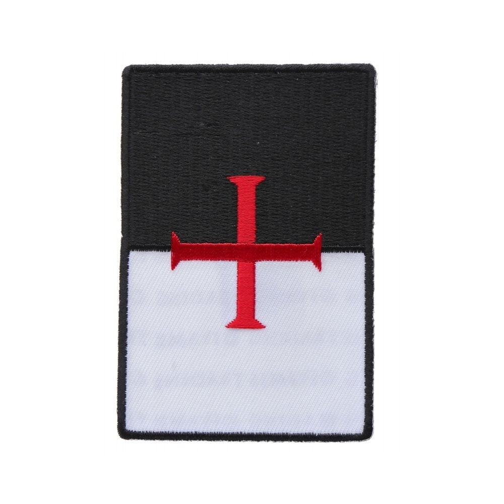USA Flag Jerusalem Cross Crusader PVC Morale Patch [2PC Bundle -Glow Dark]