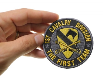 1st Cavalry Division Embroidered Patch - The First Team (3" Round)