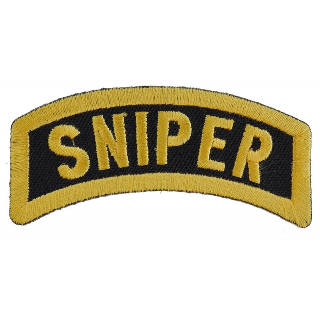 Patch, Small Embroidered Rocker (iron-on or Sew-on), Sniper Tactical ...