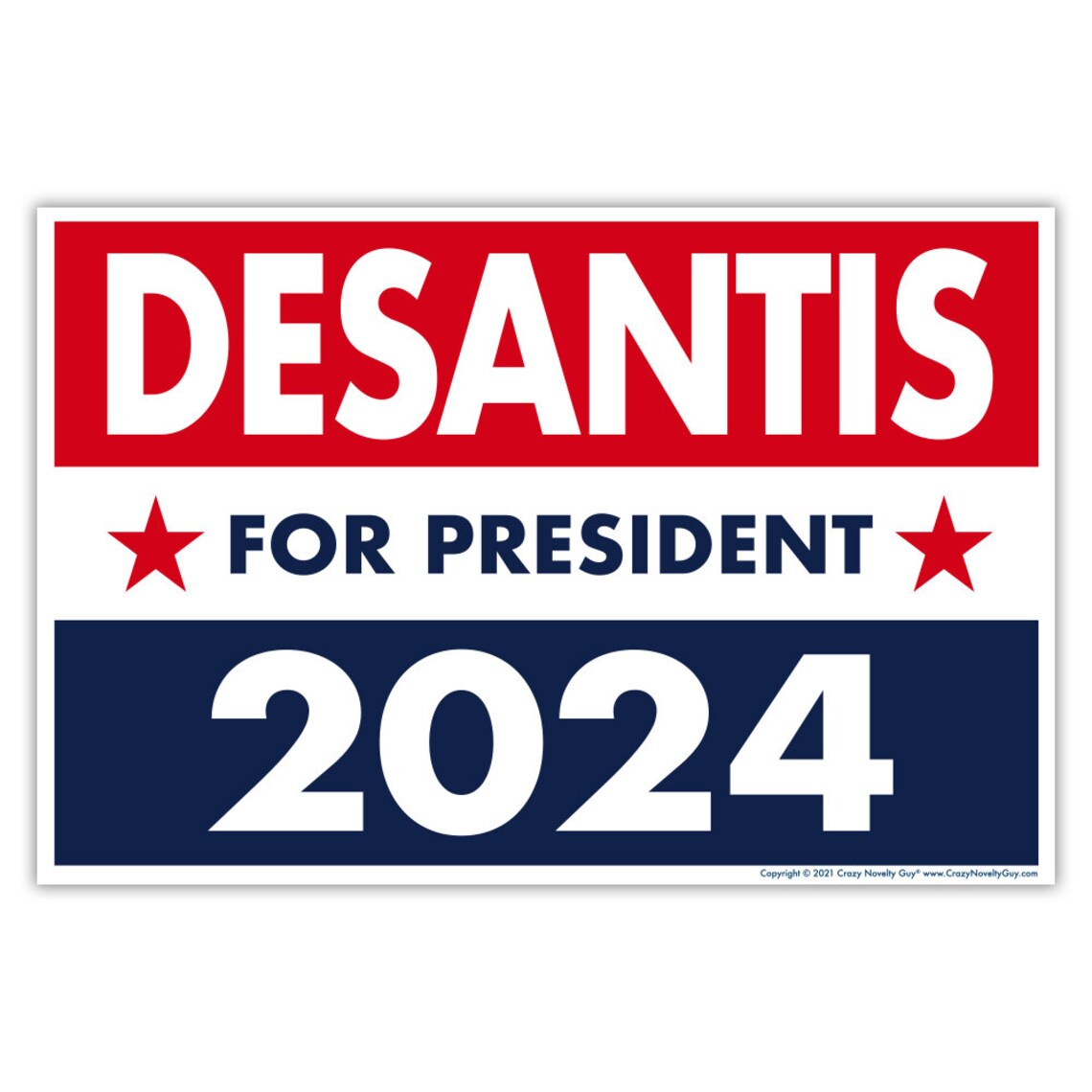 Political Campaign Yard Sign w/Stake Ron DeSantis 2024 Etsy