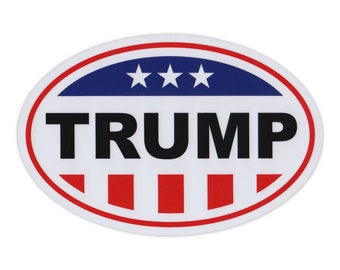 Trump 2024 Magnet, United States Flag Design, Donald Trump 2024, 6" x 4" Magnetic Bumper Sticker