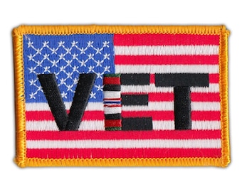 Patch, Embroidered Patch, United States Flag (Afghanistan Vet Flag), 3.5" x 2.25"