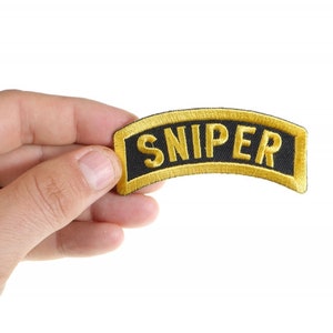 Patch, Small Embroidered Rocker (iron-on or Sew-on), Sniper Tactical ...