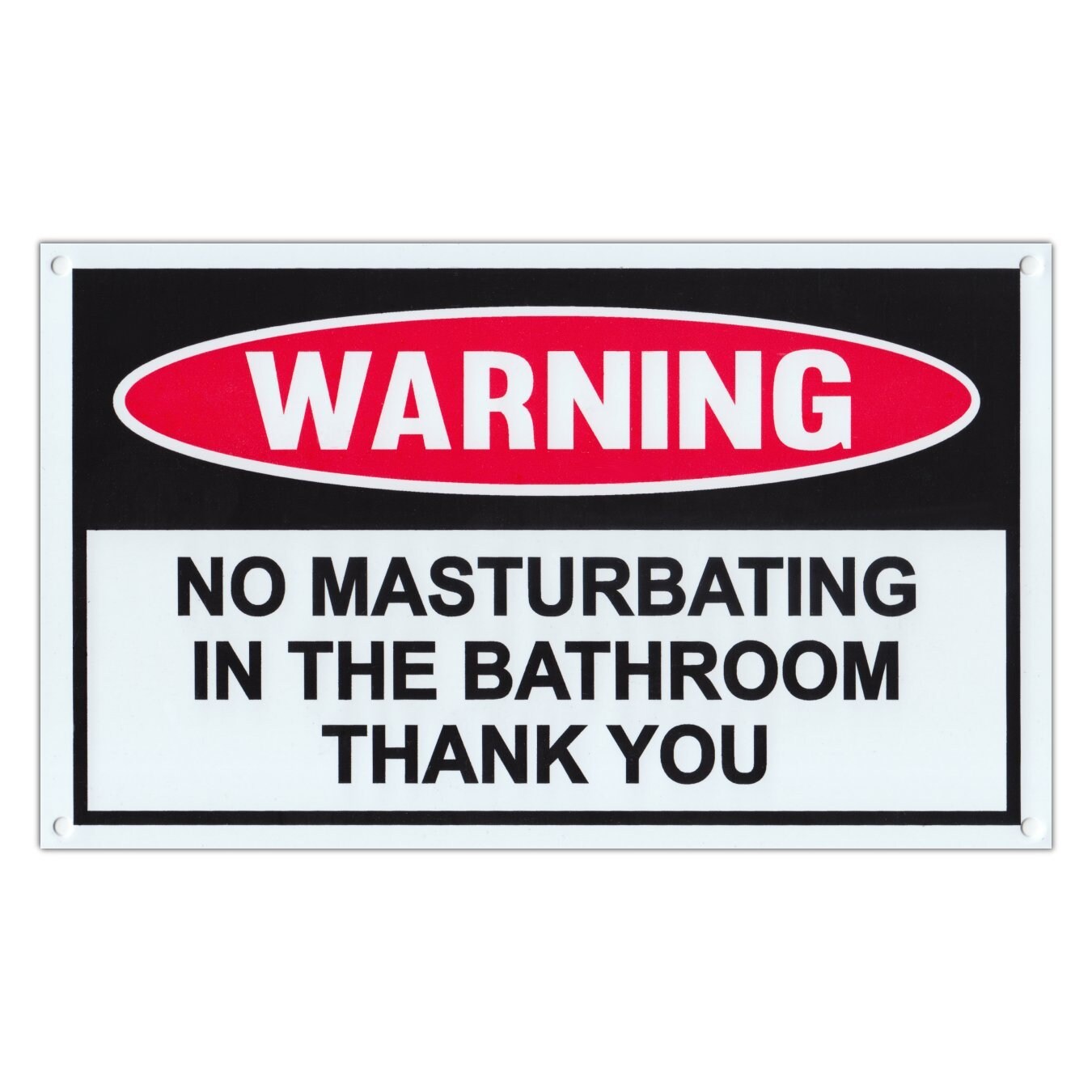 Funny Warning Sign Plastic No Masturbating in the Bathroom - Etsy