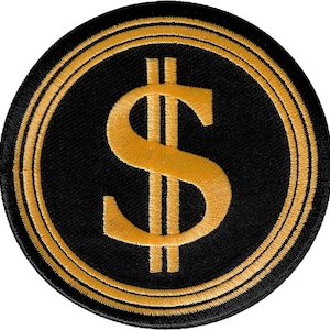 Doge, Department Of Government Efficiency, Dollar Sign Patch, Sew-On/Iron-On, 3&quot;x3&quot;