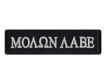 Patch, Embroidered Patch, Molon Labe (Come and Take It), 4" x 1"