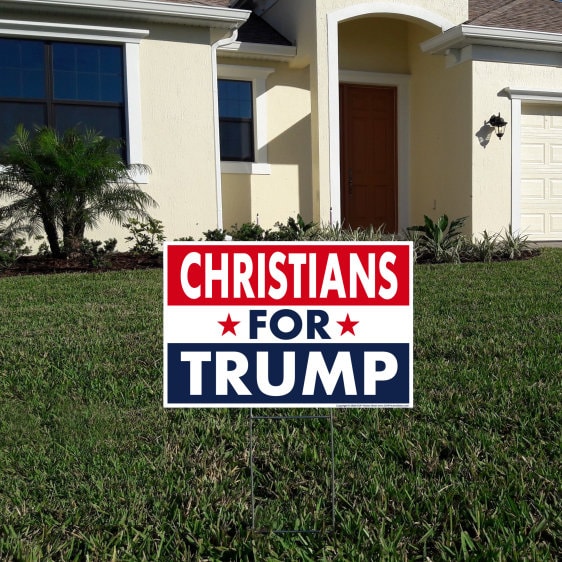 Donald Trump 2024 Yard Sign, Christians for Trump, 18
