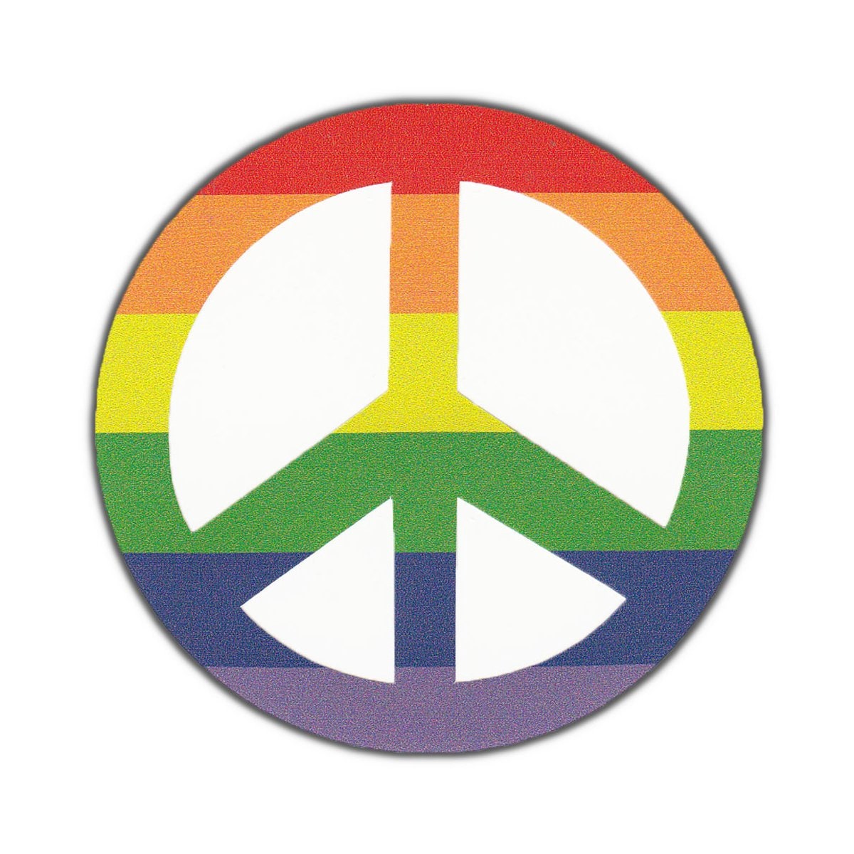 Pegatina del símbolo de la paz arcoíris: vinilo hippie con el poder de las  flores - Etsy México, image size:1200x1200