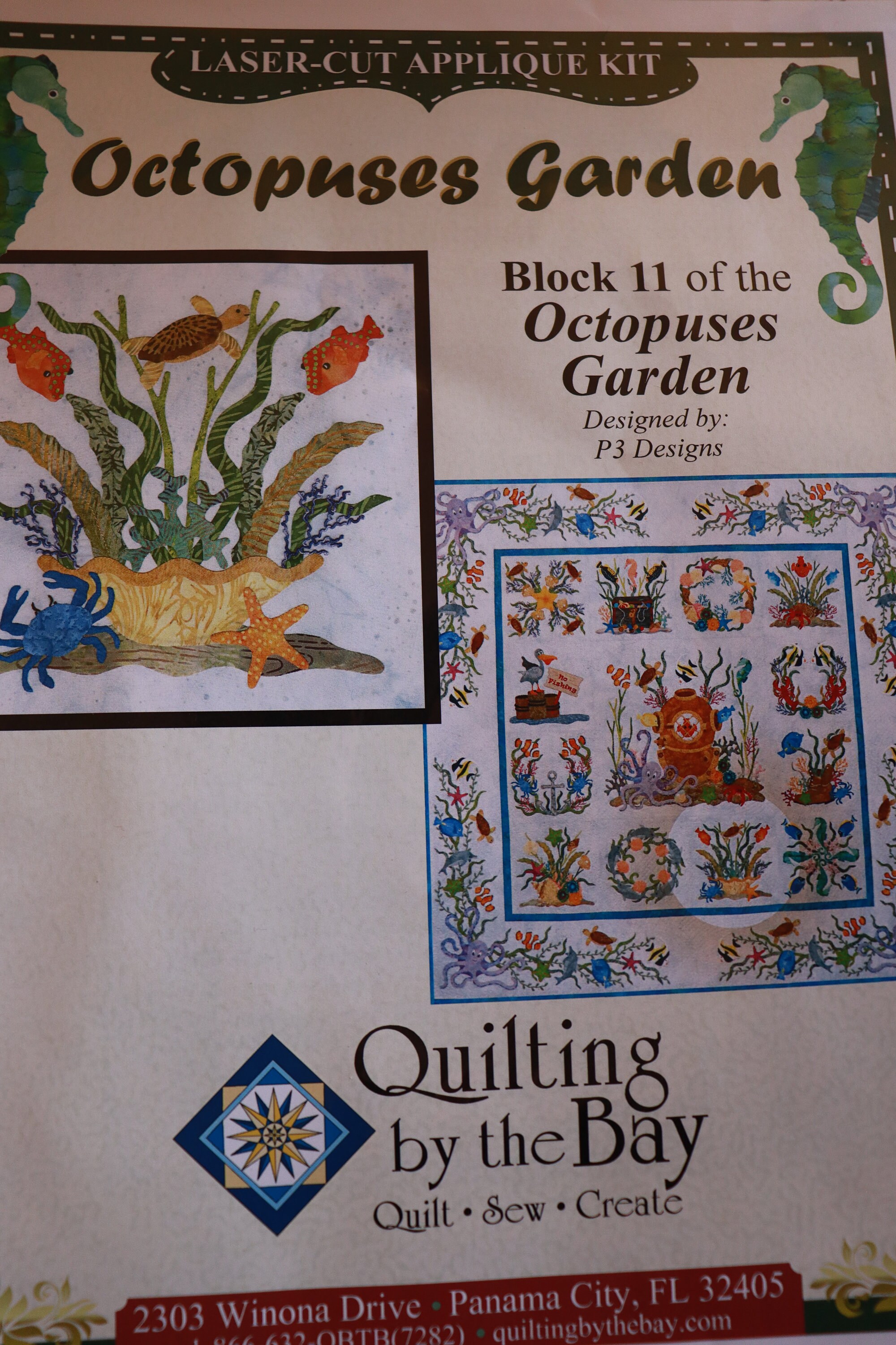 Baltimore Octopus Garden Laser Cut Fabric Kit Quilt Sew Craft Etsy