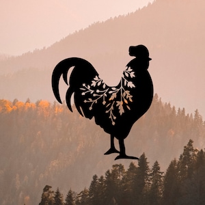 Rooster Vinyl Decal - Perfect for Car or Laptop - Rooster Sticker