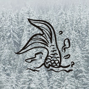 Mermaid Tail Decal, Car Sticker, Car Decal, Bumper Sticker, Computer Decal, Mermaid Decal, Boat Decal, Water Decal