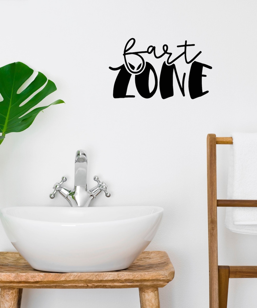 Fart Zone Wall Decal Funny Bathroom Wall Decal Farmhouse Wall Decor