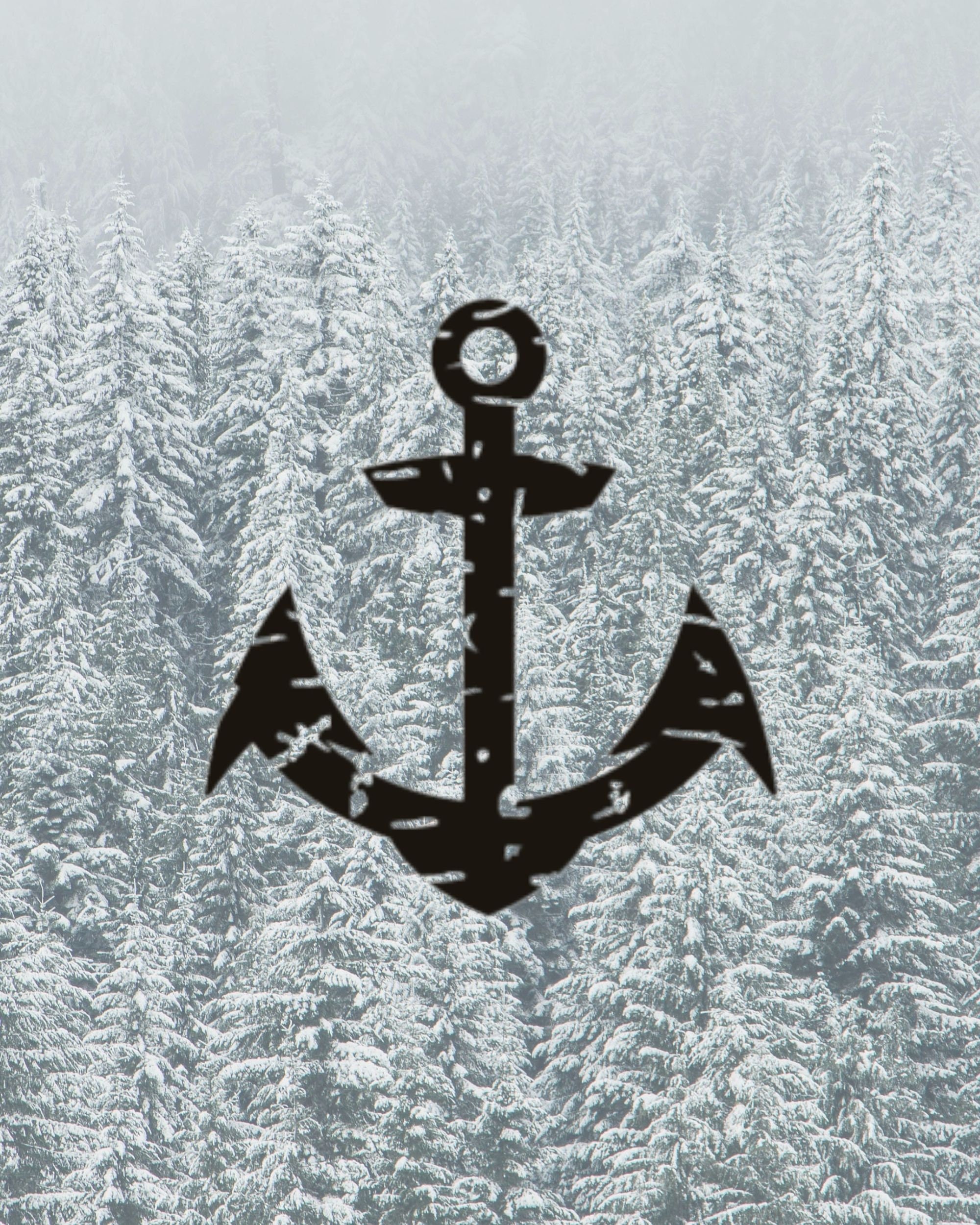 Solid Belt Boat Anchor Logo Antique White