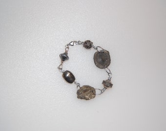 Bracelet, Grey stone bracelet, faux granite bracelet, Stone Bracelet, Free Shipping