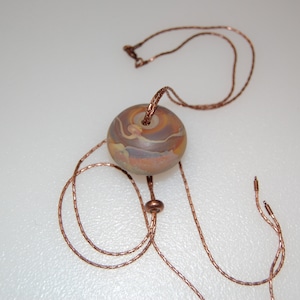 Statement Handmade Bead Necklace, Lampwork Beads, Blown Glass Lariat Talisman Southwest Boho Necklace, Free Shipping