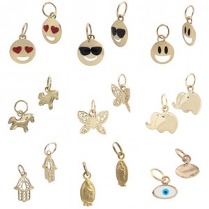 14K Small Gold Charms - Dainty Small 14K Gold Charm